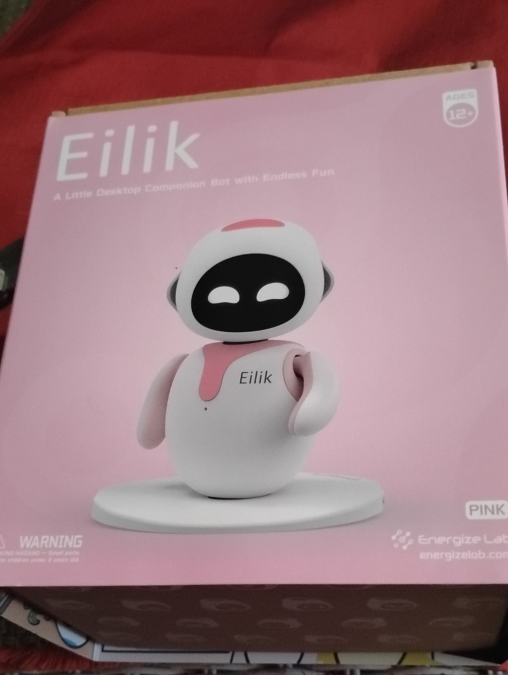 Pink Desktop Companion Robot -